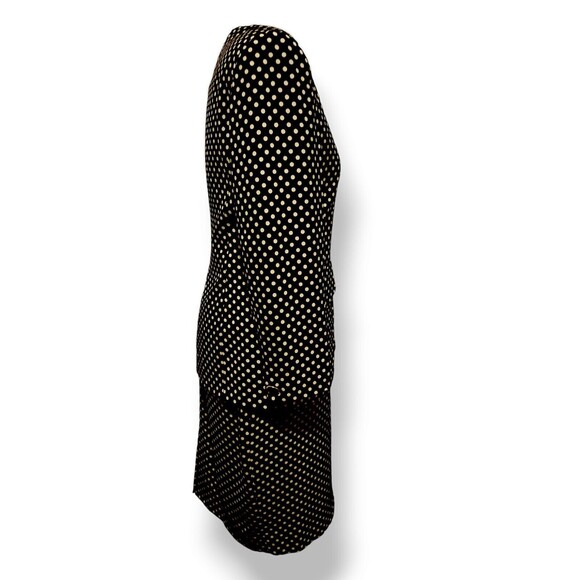 Liz Claiborne 2 Piece Skirt Set Polka Dot Women's 12 Rayon Black - Picture 4 of 9